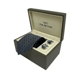 The Tie Hub Men Accessory Gift Set of Tie, Cufflinks, Pocket Square-image-45