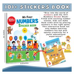 gowoo My First Numbers Sticker Book: Counting Adventures with 101+ Stickers, Learning Fun for Kids - Counting Fun with Stickers, Sticker Learning Journey. image 2
