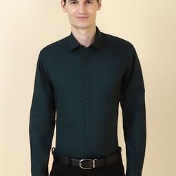 Allen Solly Men Slim Fit Solid Spread Collar Pure Cotton Formal Shirt-image-120