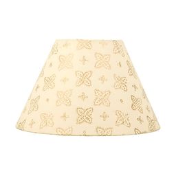 Lampenschirm India Beige Block Printed Cotton Lampshade-0