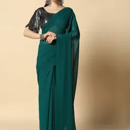 ASISA Sequinned Pure Chiffon Saree-picture-25