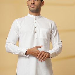 Vastraa Fusion Men Thread Work Summer Sheers Kurta-1