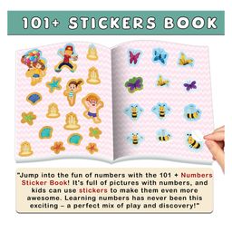 gowoo My First Numbers Sticker Book: Counting Adventures with 101+ Stickers, Learning Fun for Kids - Counting Fun with Stickers, Sticker Learning Journey. image 4