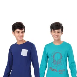 UNOseven Boys Teal Tshirts-image-63
