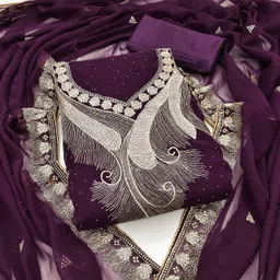 KALINI Embroidered Unstitched Dress Material-image-86