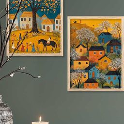 WALLLANE Traditional Wall Art With Frame Home Decor Wall Painting-picture-4