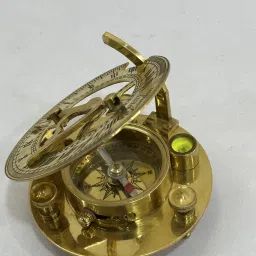 Antique Brass Nautical Sundial Compass Clock for Sun Clock Compass-picture-39
