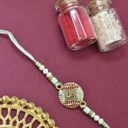 MEIRA JEWELLERY Set Of 3 Artificial Beaded Thread Rakhi-97