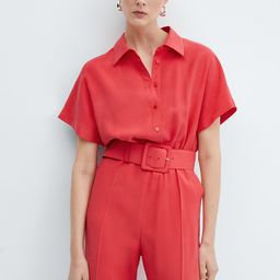 MANGO Basic Jumpsuit with Belt-6