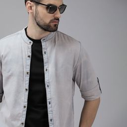 Roadster Men Blue Standard Cotton Casual Shirt-image-84