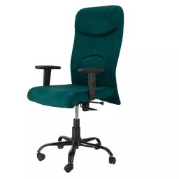 zidle Titan Adjustable Revolving Arm Office Chair Synthetic Fiber & Foam 83.82x66 cm Green for Study & Home Office-30