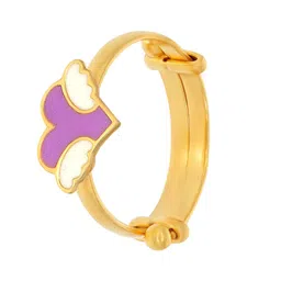 BHIMA 22K BIS Hallmark 916 Purity Yellow Gold Fairy Heart Kids Ring-81