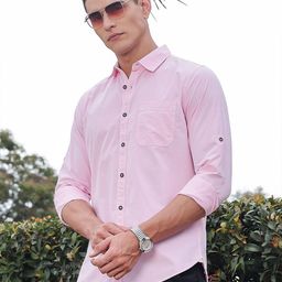 Thomas Scott Classic Slim Fit Spread Collar Roll-Up Sleeves Pure Cotton Casual Shirt-picture-21