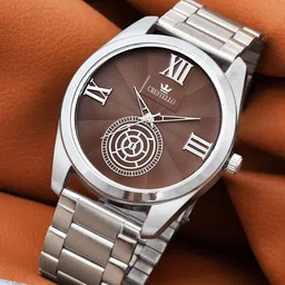 CRESTELLO Men Round Dial & Stainless Steel Bracelet Style Analogue Watch CR-GR248-BRW-CH-picture-6