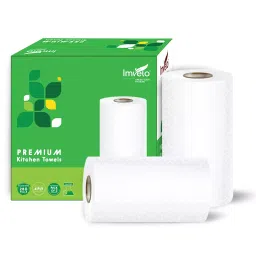 Imvelo 4 Ply Kitchen Tissue Towel Paper Roll 2 Rolls 140 Pulls Per Roll Food safe Tissue Roll-image-19
