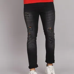 Metronaut Men Classic Tapered Fit Slash Knee Light Fade Jeans-image-89