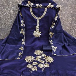 MANVAA Floral Embroidered Thread Work Pure Cotton Unstitched Dress Material-picture-47
