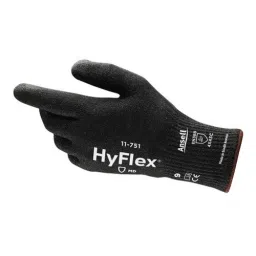 Ansell HyFlex 11-751 Cut Resistant Gloves Knitwrist Cuff Polyurethane Black Size 8 (Pack of 144 Pair)-image-3