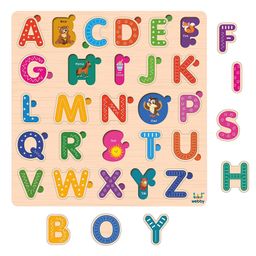 Lattice Alphabets Montessori Educational Pre-School Puzzle Board Toy-17