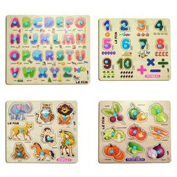 Mingkids Kids Puzzles ABCD Alphabets Numbers Animals & Vegetables Knob Puzzle Pack of 4 - 53 Pieces-20