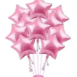 Bubble Trouble 18 Inch Star Shaped Foil Balloon Pink - Pack Of 5-image-86