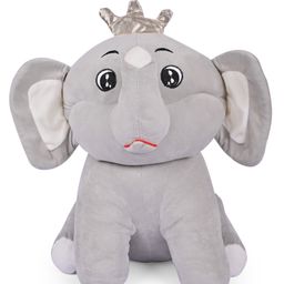Besties Sitting Grey Crown Elephant Soft Toy  Grey - Height 40 cm-image-52