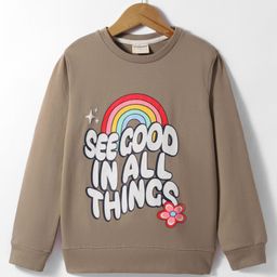Lazy Bones Looper Knit Full Sleeves T-Shirt With Text Print - Tan-image-9
