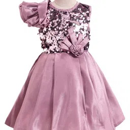 Enfance Sleeveless Sequin Embellished Pleated Dress - Onion Pink-picture-18