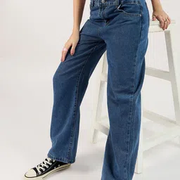 Outzidr Women Jean Regular Fit Mid-Rise Low Distress Jeans-image-86