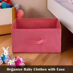 Aura Pink Set of 3 Regular Foldable & Multipurpose Wardrobe Storage box Drawer Organiser image 3