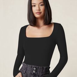Dream Beauty Fashion Top-61-Shakira Women Square Neck Fitted Regular Top-picture-22