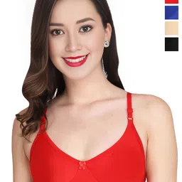 Liigne Women Solid Full Coverage Everyday Non Padded Bra (Pack Of 4)-picture-42
