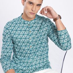Anouk Rustic Band Collar Floral Printed Kurta-picture-30