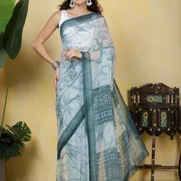 Meena Bazaar Poly Georgette Saree-image-66