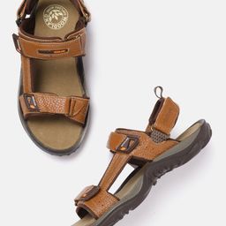 Woodland Men Leather Comfort Sandals-image-90