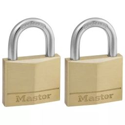MASTER LOCK Padlock Brass Padlock Keyed Alike 6 mm Shackle 40 mm Body, 140EURT-image-51