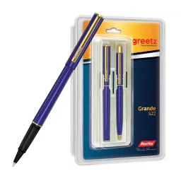 Rorito Greetz Grande 522 Ball Pen Blue Ink Color, 611K8M1 (Pack of 2)-46