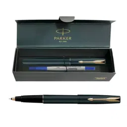 Parker Frontier Gold Trim Blue Roller Ball Pen Matte Black Body Color, 9000020439-picture-42