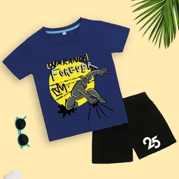 YK Disney Boys Printed Round Neck Pure Cotton T-shirt With Shorts-image-75