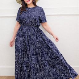 Sztori Women Polka Dots Tiered PU Coated Maxi Dress-picture-18