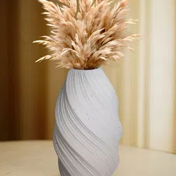Myntra Elegant Homes Grey Abstract Geometric Flower Vase-image-80