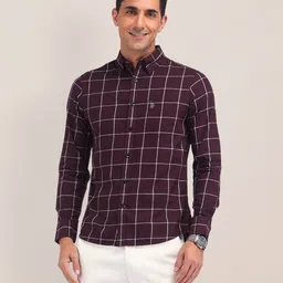 U.S. Polo Assn. Men Classic Tailored Fit Opaque Checked Casual Shirt-picture-17