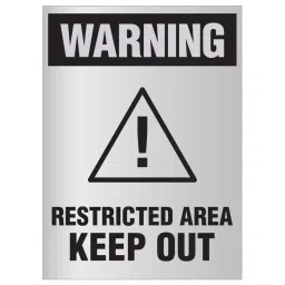 Color World Express 11x17 Inches Restricted Area Keep Out Vinyl Self Adhesive Sticker SS-27-30