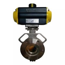 STOLZEL 11.82 inch, 300 mm, WCB, CF8 Double Acting Spherical Disc Wafer Type Butterfly Valve-image-88