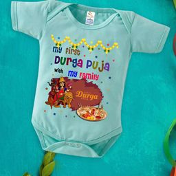 Babywish Navratri Special Printed Pure Cotton Bodysuit-image-94