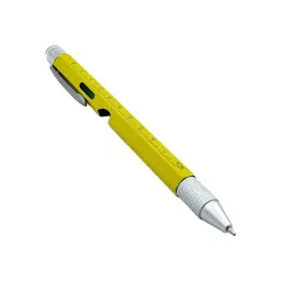A.D INTERNATIONAL 9 In 1 Multitool Pen in Yellow Color Aluminium Body for Gifting Purpose, T3-DI86-WKV0-19