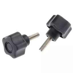 RS PRO Black Multiple Lobes Clamping Knob M6 Threaded Stud, 7027636-image-17
