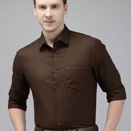 Arrow Manhattan Slim Fit Self Design Pure Cotton Formal Shirt-picture-28