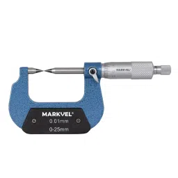 Markvel 0-25 mm Range Stainless Steel Point Micrometer, 204-25-15-34