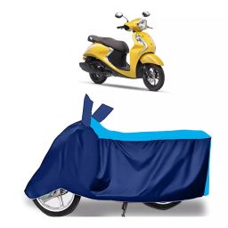 Auto Pearl Two Wheeler Cover for Yamaha Fascino 125 - Cyan, Blue-picture-32